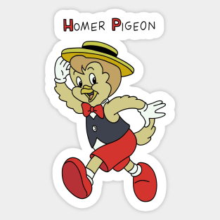 Homer Pigeon Classic Cartoon Sticker